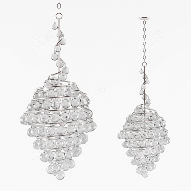 Currey & Co. Wanderlust Chandelier 3D model image 1