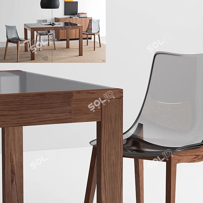 Italian Calligaris Tables & Chairs 3D model image 3
