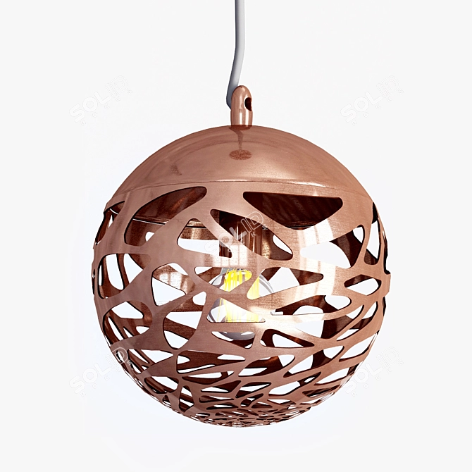 Elegant Kupfer Pendant Light 3D model image 1