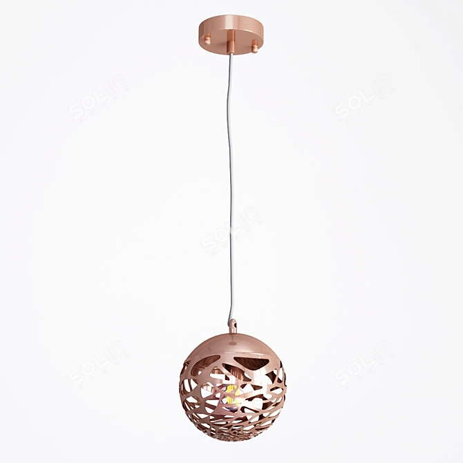 Elegant Kupfer Pendant Light 3D model image 2