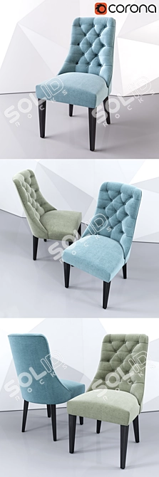 Elegant Charlotte Chair by LUXDECO 3D model image 2