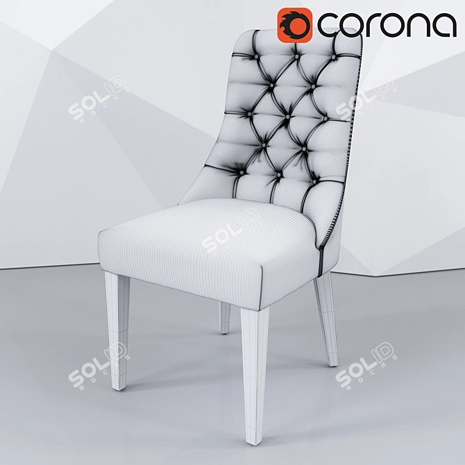 Elegant Charlotte Chair by LUXDECO 3D model image 3