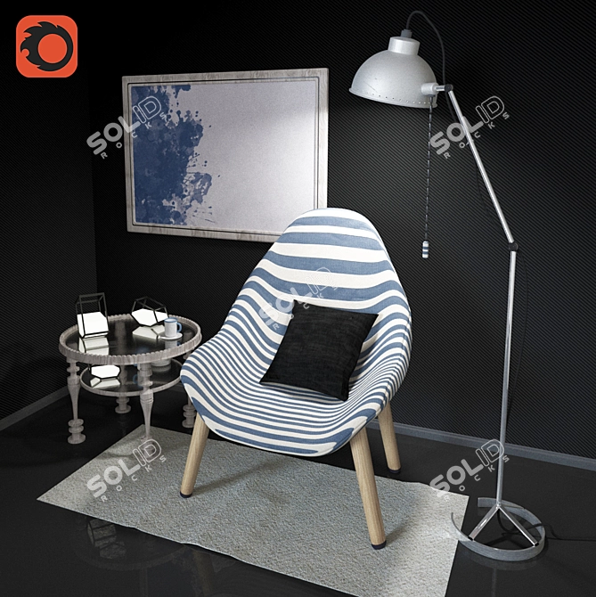 Minimalist Furniture Set 3D model image 3
