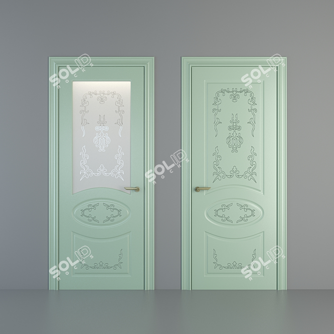 Elegant Adele Interior Door 3D model image 1