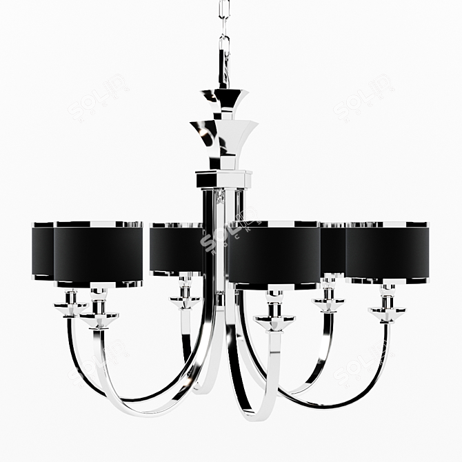 Elegant Tuxedo Chandelier 3D model image 1