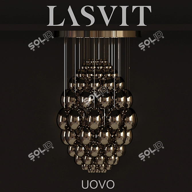 Lasvit UOVO: Elegant Glass Pendant with Stunning IES Lighting 3D model image 1