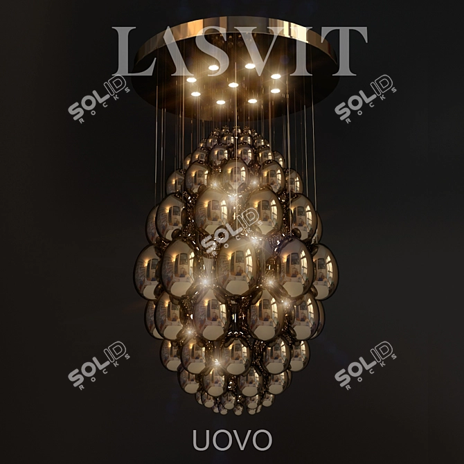 Lasvit UOVO: Elegant Glass Pendant with Stunning IES Lighting 3D model image 2