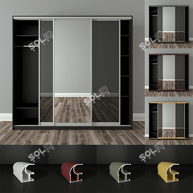 Modern 3D Wardrobe: V-Ray Render 3D model image 1