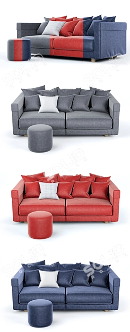 Velvet Stockholm Sofa 2017 3D model image 2