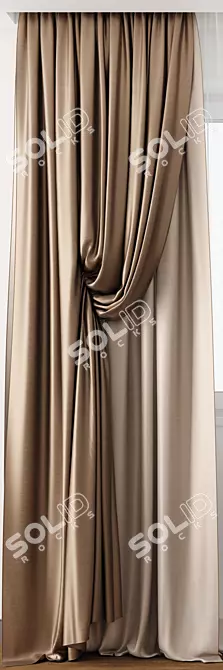 Elegant Curtain Model - Detailed 3D Archive 3D model image 2