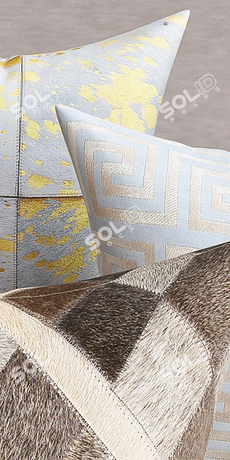 Luxury Decorative Pillows Collection 3D model image 2