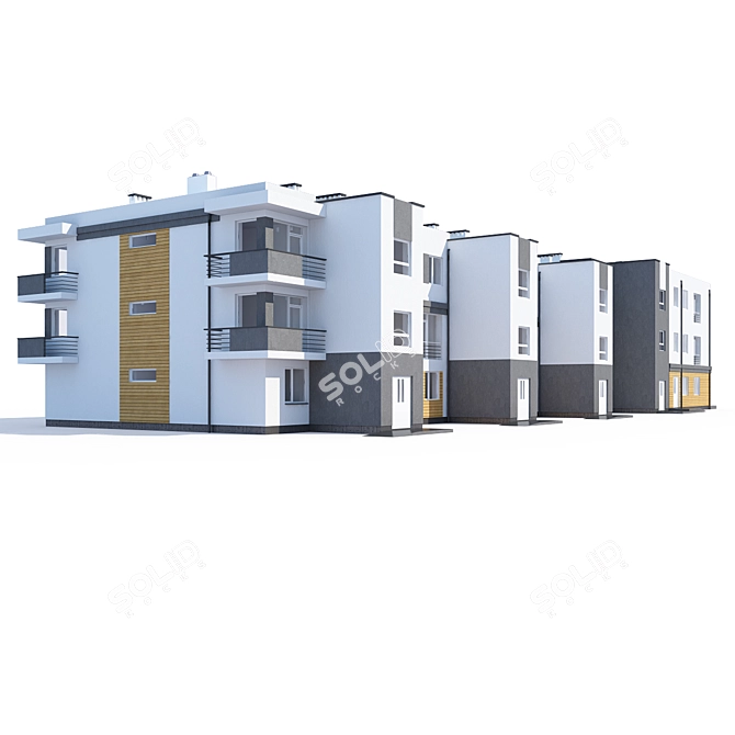 Modern Private House Design 3D model image 2