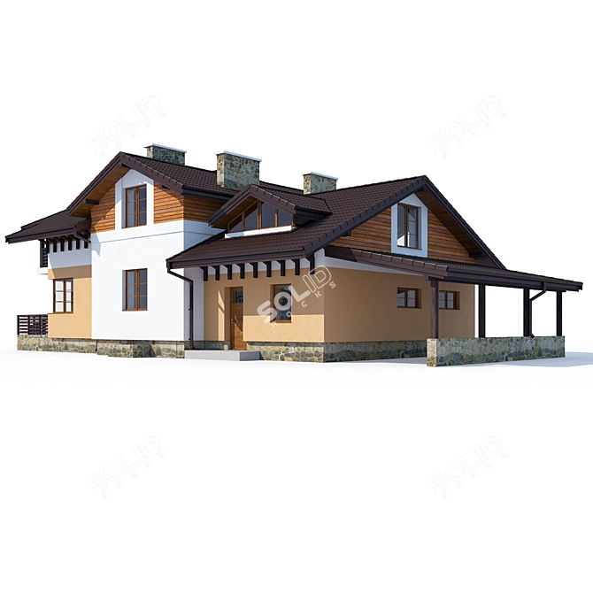Modern Private Residence 3D model image 2