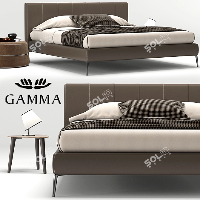 Clio Night Bed: Sleek and Modern 3D model image 1