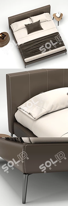 Clio Night Bed: Sleek and Modern 3D model image 2