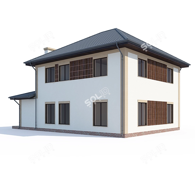 Modern Private House Design 3D model image 2