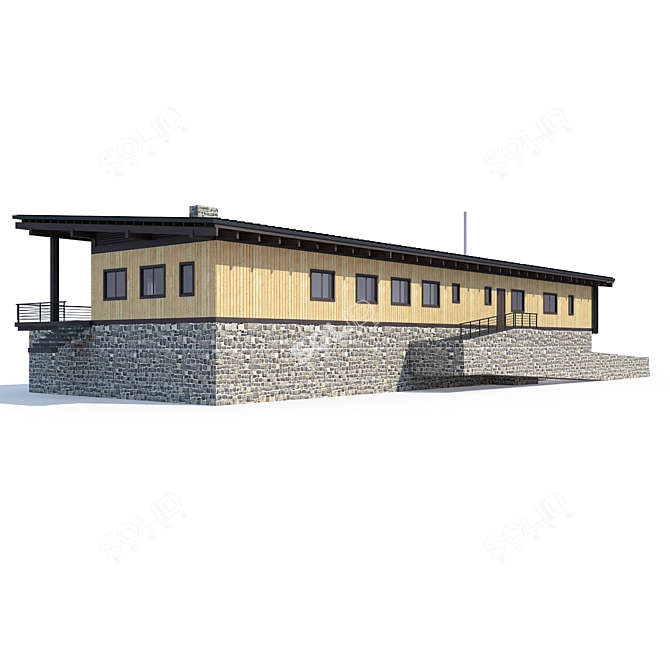 Modern Private House Design 3D model image 2