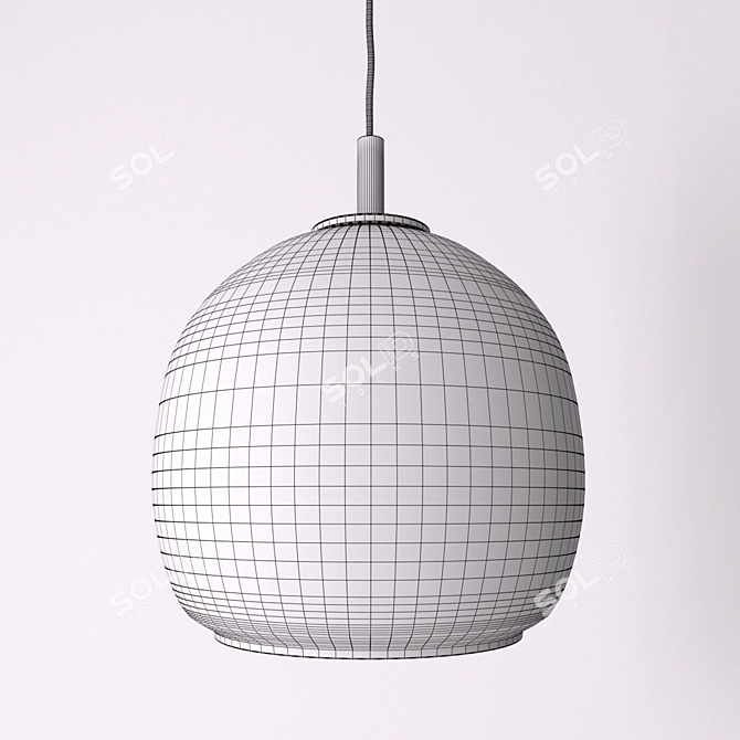 Elegant Glass Pendant Lamp: Morten & Jonas by Oblure 3D model image 2