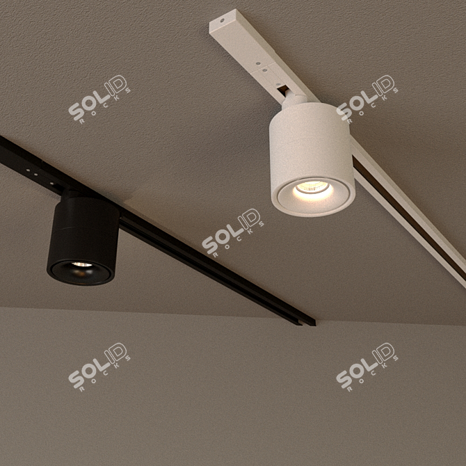 "DT-042BW Track Light: Versatile, Efficient, and Stylish 3D model image 1