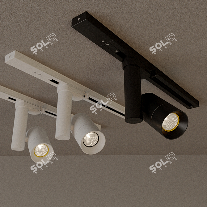 Versatile Track Light DT-002BW60: Illuminate with Style! 3D model image 1