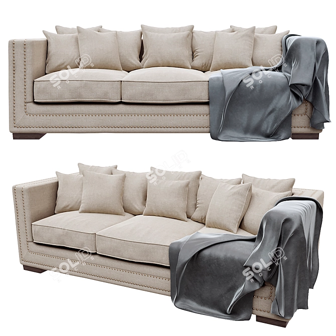 Elegant Toulouse Sofa by Dantone 3D model image 1