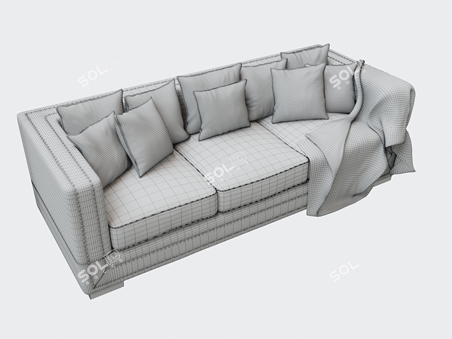 Elegant Toulouse Sofa by Dantone 3D model image 3
