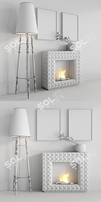 Eguzl Biofireplace: A Stylish Heating Solution 3D model image 3