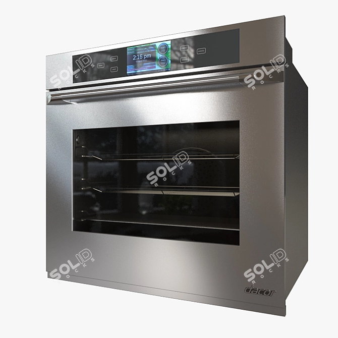 DYO130FS: Sleek Stainless Steel Electric Oven 3D model image 1