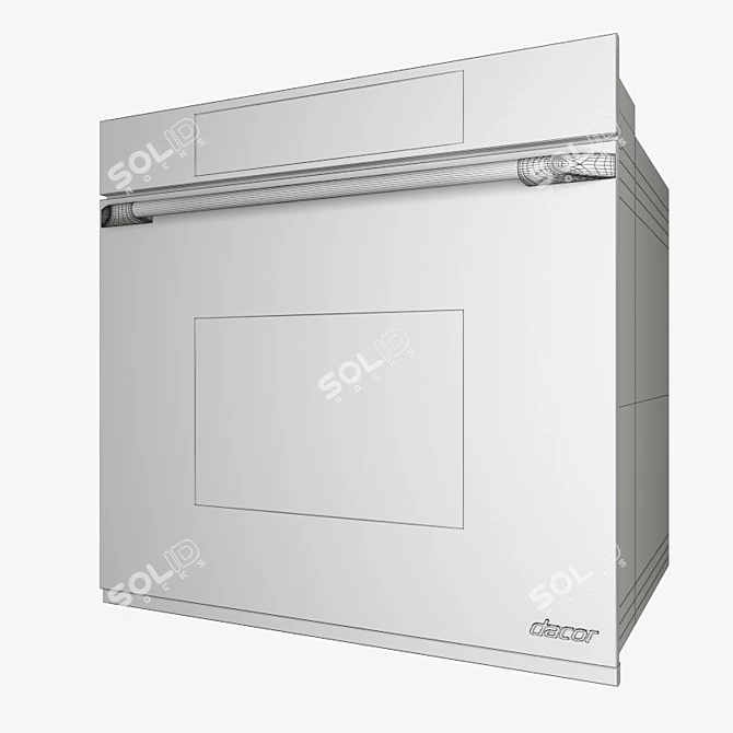 DYO130FS: Sleek Stainless Steel Electric Oven 3D model image 2