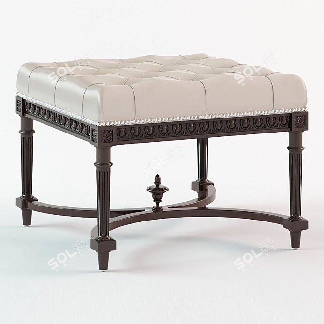 Elegant Parisienne Footstool 3D model image 1