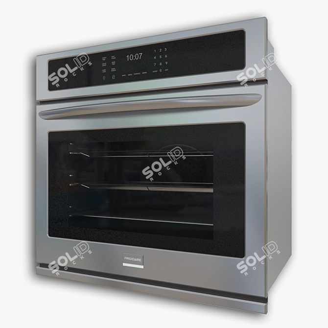 Sleek Stainless Steel Frigidaire 3D model image 1