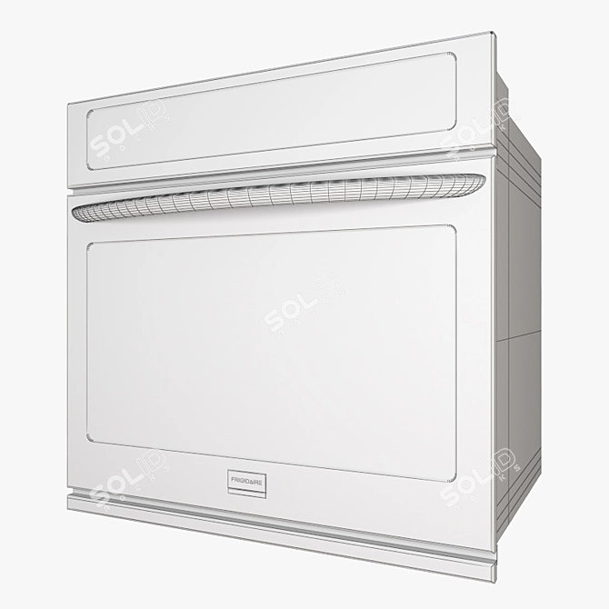 Sleek Stainless Steel Frigidaire 3D model image 2