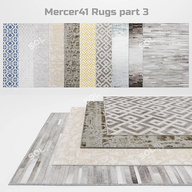 Mercer41 Rugs Collection: Mirage, Rascoe, Ratley & More 3D model image 1