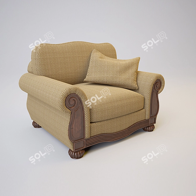 Modern Ashley Lynnwood Sofa and Armchair 3D model image 3