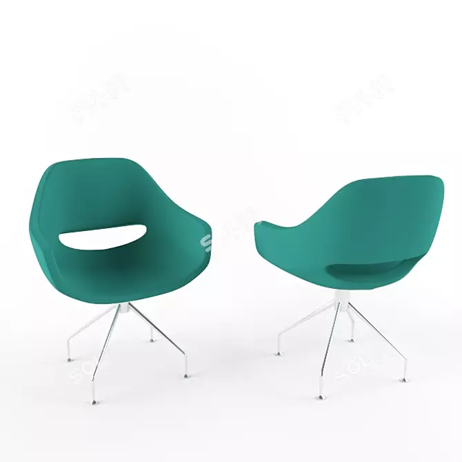 Sleek Ergonomic Desk Chair 3D model image 1