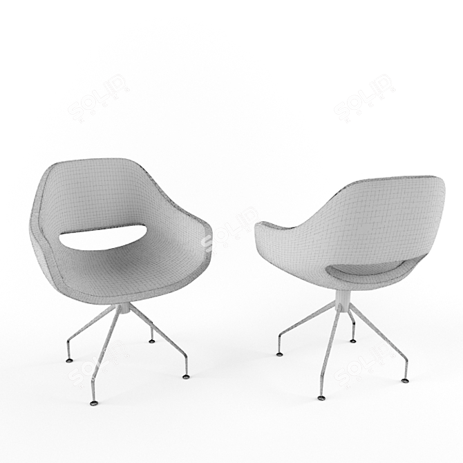 Sleek Ergonomic Desk Chair 3D model image 2