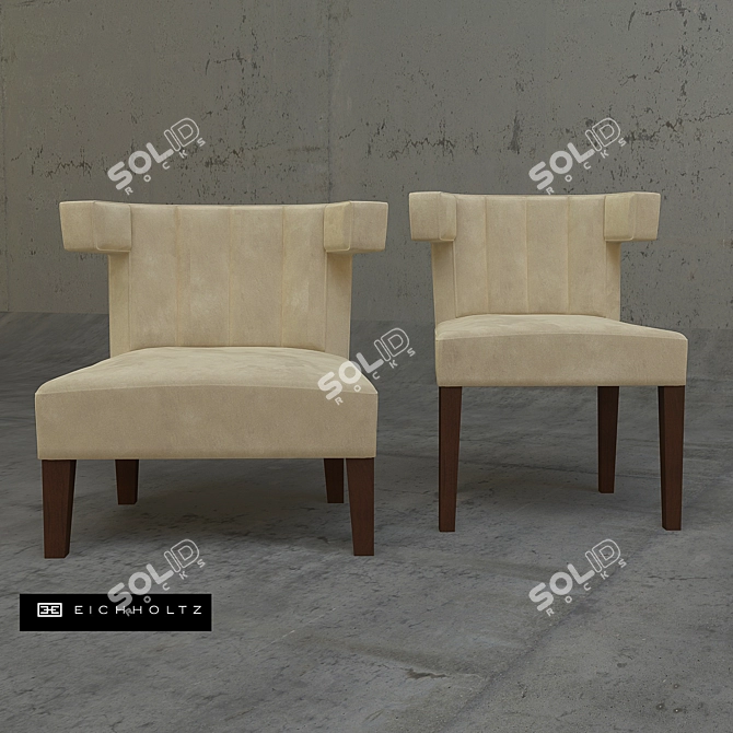 Elegant Bellotti Chairs 3D model image 2