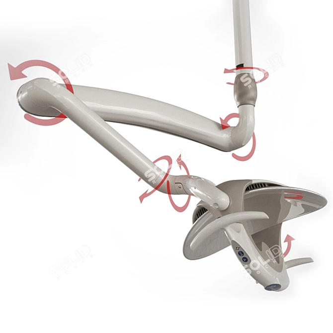 Pelton Crane Dental Lamp: Adjustable and Versatile 3D model image 2