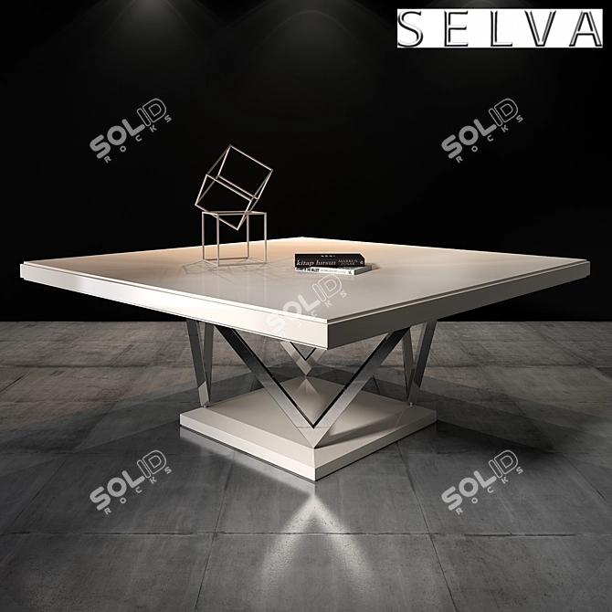 Luxury Selva Waldorf Dining Table 3D model image 1