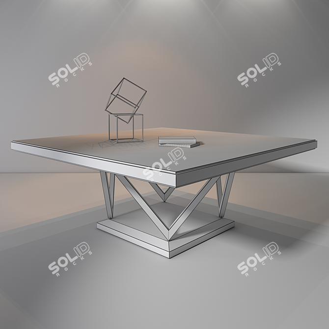Luxury Selva Waldorf Dining Table 3D model image 2
