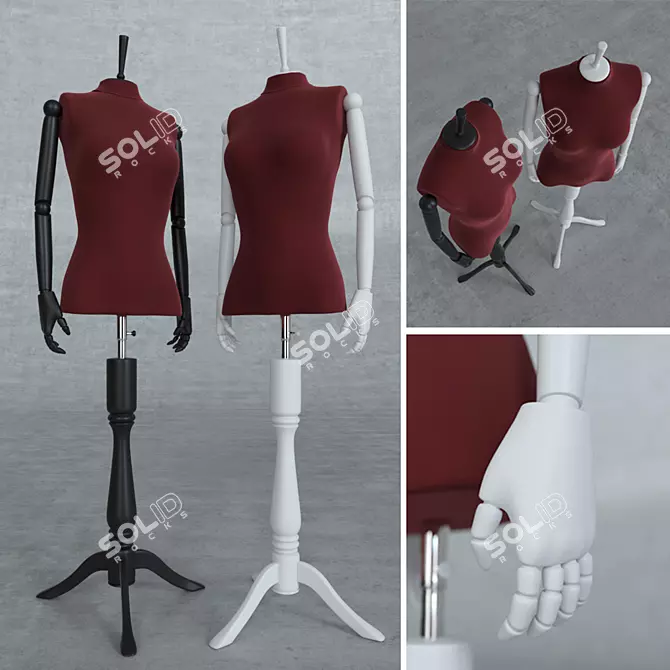 Realistic Mannequin Dummy 3D model image 1