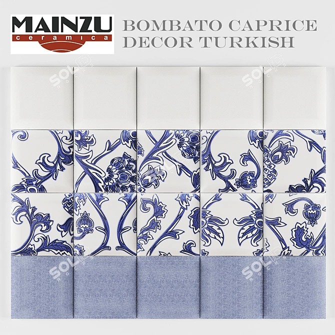 Turkish Caprice: Bombato 3D Wall Tile 3D model image 1