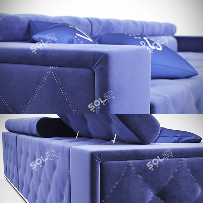 Elegant Modern Polo Sofa 3D model image 2