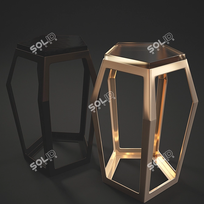 LuxGem Table: Exquisite Design 3D model image 1