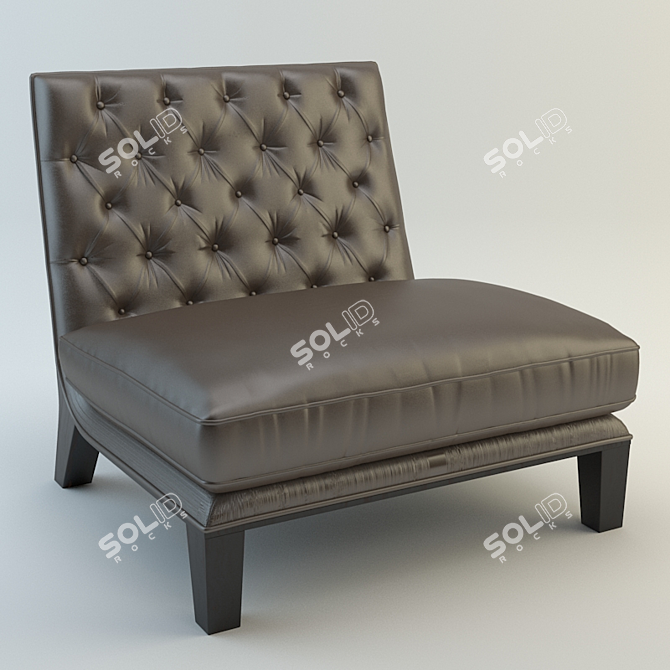 Luxury Club Chair: Kesterport Elegance 3D model image 1