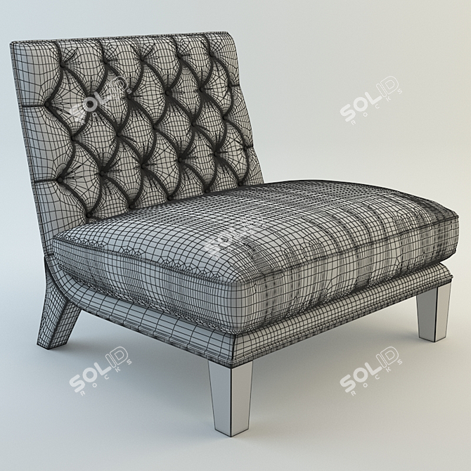 Luxury Club Chair: Kesterport Elegance 3D model image 3