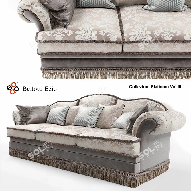 Ezio Bellotti Platinum Sofa 3D model image 1