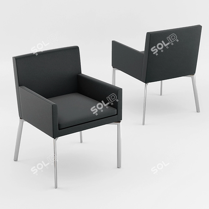 Modern Minimalist Manet Chair 3D model image 1
