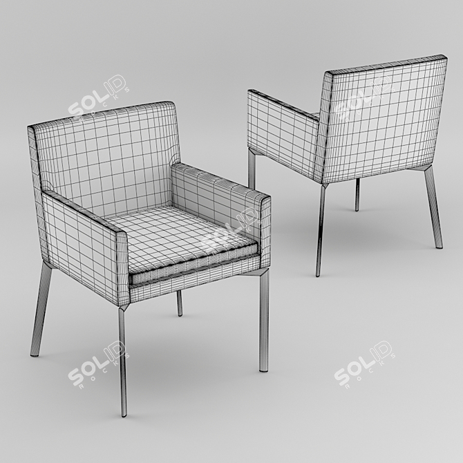 Modern Minimalist Manet Chair 3D model image 2