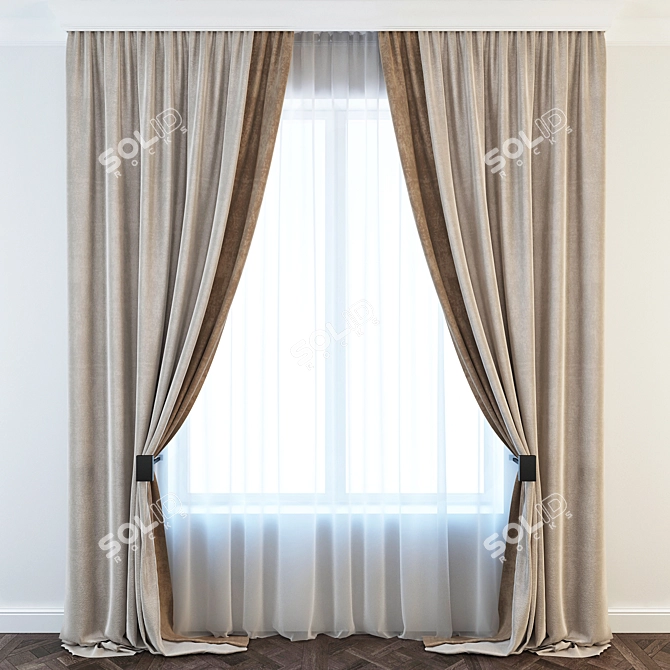 Elegant Window Drapes

(This title assumes that the product is an elegant curtain for a window) 3D model image 1